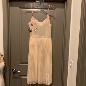 Asos pink overlay dress